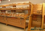 Торговый стеллаж для выкладки выпечки